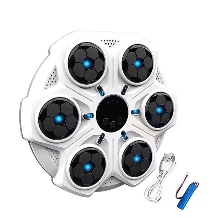 Catzon Punching Training Machine with Music and LED for Kids Adults-White