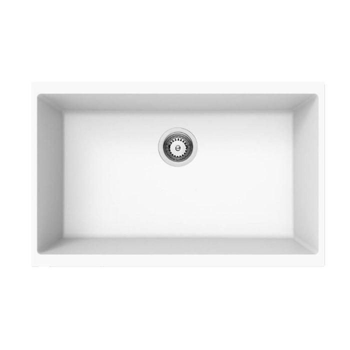 Amelie Deauville 730mm Quartz Single Bowl Sink White