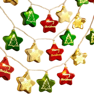 Lifebay Twinkling Christmas LED Lights String - Festive Star - 2M/10LED