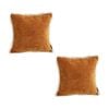 SOGA 2X 45cm Sunset Orange Chenille Throw Pillows – Textured with Tassels
