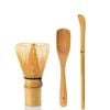 Catzon Tea Whisk + Hooked Bamboo Scoop + Tea Spoon For Matcha Tea Preparation