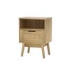 Artiss Bedside Rattan Drawers Side Table Wood