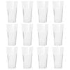 Argon Tableware 665ml Plastic Highball Glasses - Set of 12 - Clear Reusable Cocktail Champagne Fizz Cola Tumbler Drinking Cups