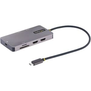 Startech.com Usb C Multiport Adapter, Dual Hdmi, 4k 60hz, 2x 5gbps Usb-a Hub, 100w Power Delivery
