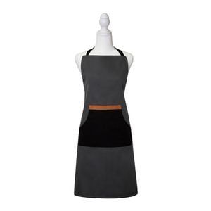 J Elliot Home Selby Cotton Apron 83 x 68 cm Charcoal & Black