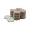 Surface Gard 25mm Beige Round Hook And Loop Felt Pads - 8pcs