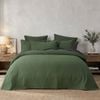 Bianca Mossbury Olive Green Textured Cotton Bedspread Set Queen