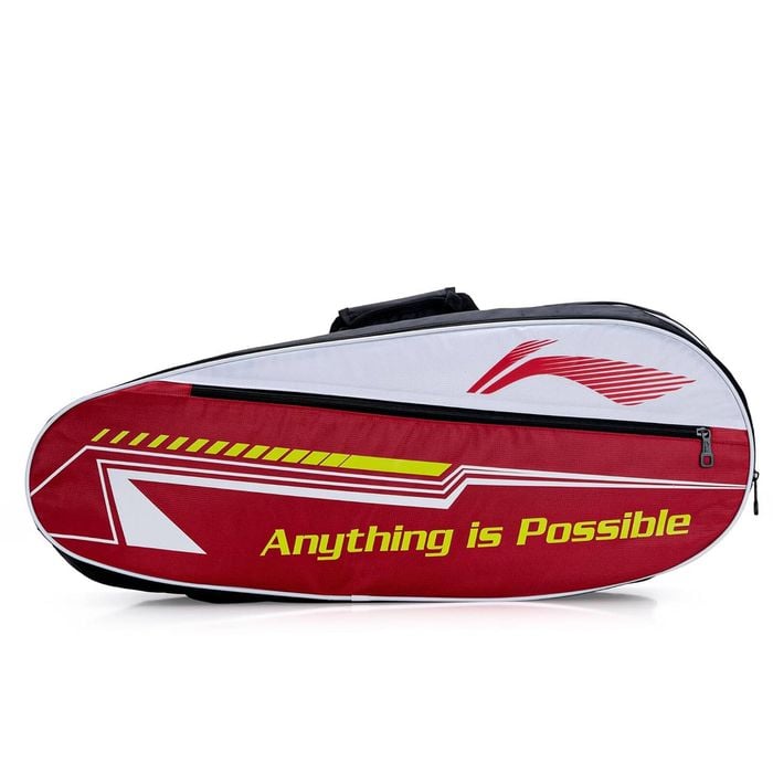 Li-Ning PaceCraft 6-in-1 Double Zipper Badminton Duffle Kit Bag | Easy Carry Handle | Material: Polyester | Size: L (Black)