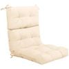 Costway Low Back Chair Cushion Indoor Outdoor Thickened Seat Pad Beige