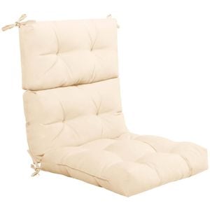 Costway Low Back Chair Cushion Indoor Outdoor Thickened Seat Pad Beige