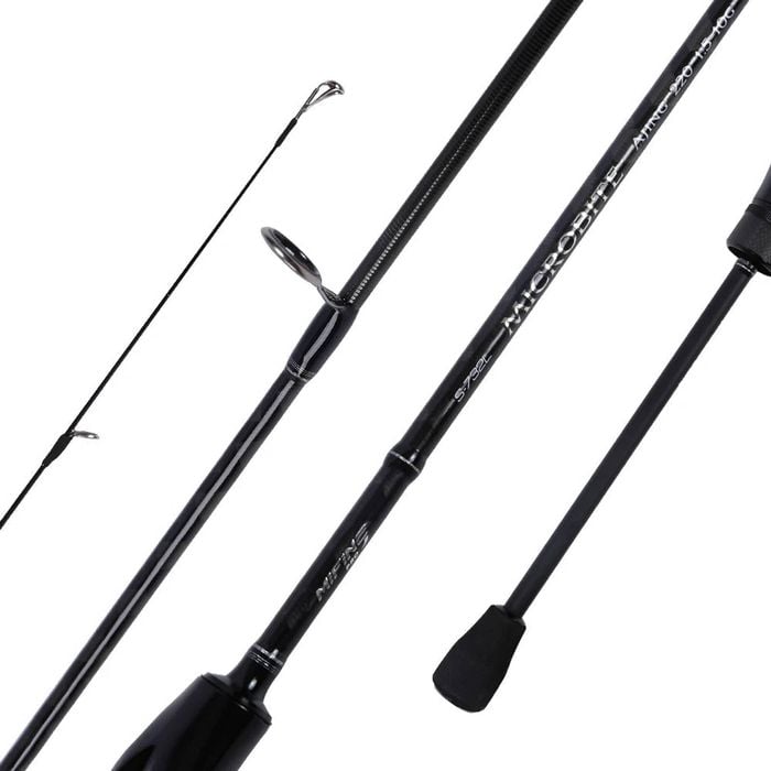 NNEOBA 2.2M Fast Action Spinning Rod Light Carbon Lure Rod Black
