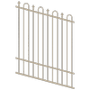 ProtectorAl 350 - 1200 x 1500mm Paperbark Raked Up to 15º Loop And Spear Top Pool Fence Panel