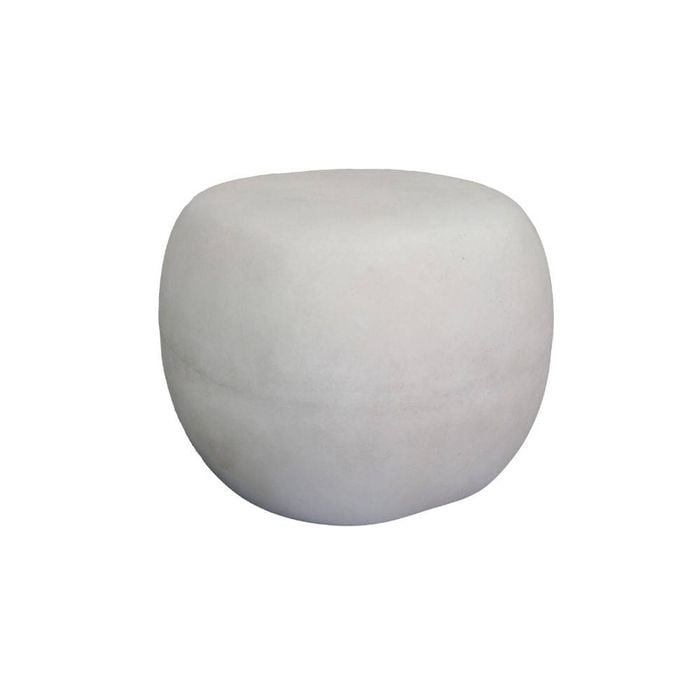Modern Furniture ROCCO Indoor & Outdoor Pebble Side Table Stool - White Concrete