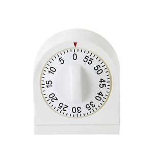 Cuisena 60-Minute Plastic Mechanical Timer Alarm - White