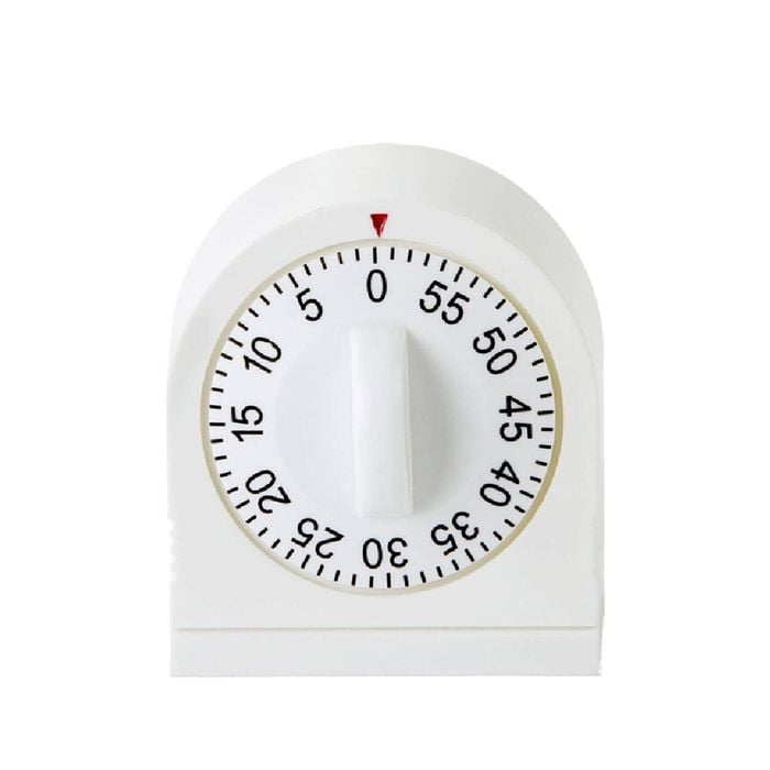 Cuisena 60-Minute Plastic Mechanical Timer Alarm - White