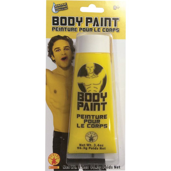Body/Face 100ml Paint Creme Tube Mardi Gras Celebration Washable Makeup Yellow