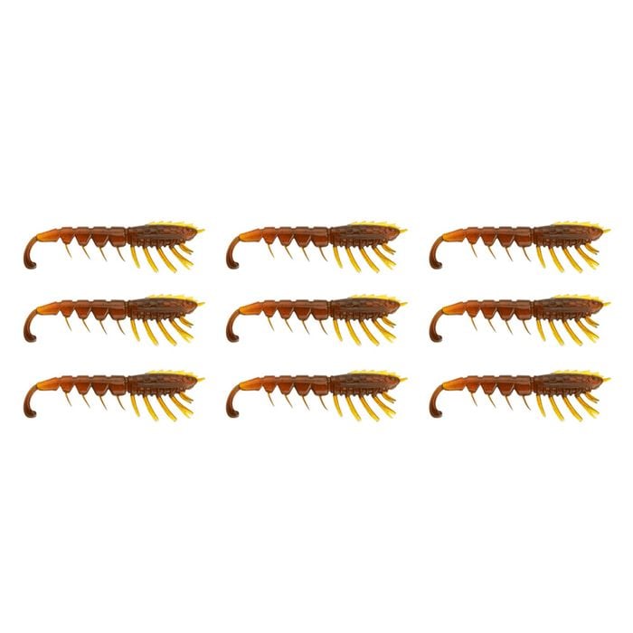 3x 3PK 4.5In Rapala Crush City The Imposter Plastic Prawn Lures - Motor Oil UV