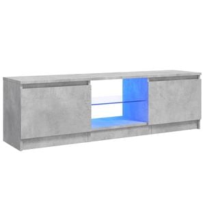 vidaXL TV Cabinet with LED Lights Concrete Grey 120x30x36 cm HiFi Cabinet
