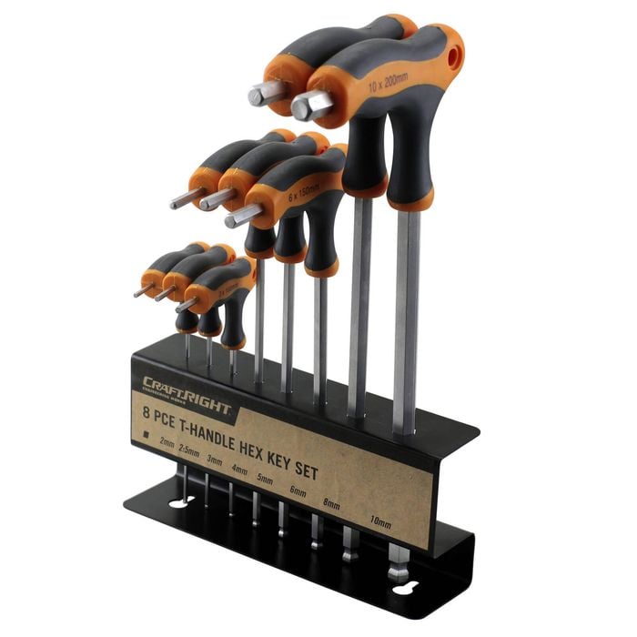 Craftright 8 Piece T-Handle Hex Key Set