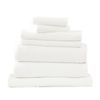 7pc Renee Taylor Bath/Hand Towel Set Cobblestone 650 GSM Cotton Ribbed White