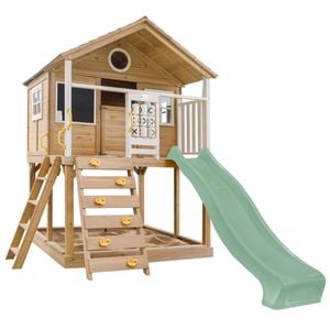 Lifespan Kids Warrigal Cubby House with 2.2m Pastel Green Slide 