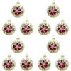 12PK LVD Glass Bauble Bloom Home/Office/Table Xmas Ornament Hanging Decor 8cm