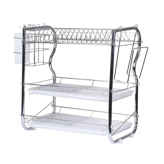 Toque 3 Layers Iron Chrome Plated Dish Drainer Rack