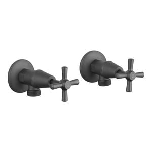 Mondella Cadenza Matte Black 1/2 Turn Washing Machine Set