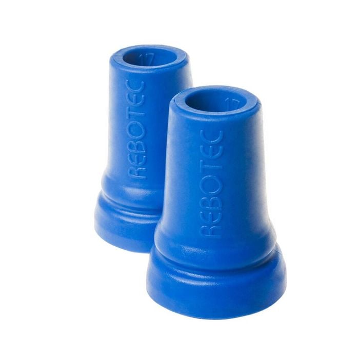 Crutch Tips 17mm Ferrules - Durable Walking Stick & Crutch Tips For Safe Support - Blue