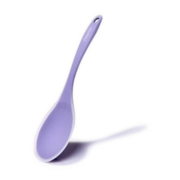 Fissman Silicone Serving Spoon Heat Resistant Non-Scratch Tool Purple 30cm