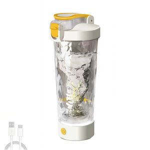 Catzon Electric Shaker Bottle 700ml Rechargeable Mixer Cup Long Battery Life-white