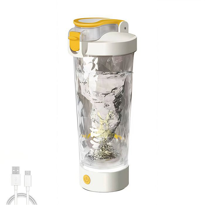 Catzon Electric Shaker Bottle 700ml Rechargeable Mixer Cup Long Battery Life-white