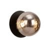 Lexi Lighting Odessa Molten Ripple Glass Led Wall Light With Black Base - Warm White/large