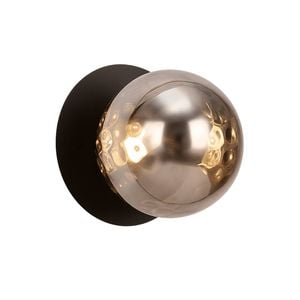 Lexi Lighting Odessa Molten Ripple Glass Led Wall Light With Black Base - Warm White/large