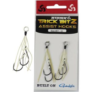 Atomic Trick Bitz Assist Fishing Hook 1, Gold Fleck