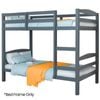KINGSTON SLUMBER Single Bunk Bed Frame, Solid Pine 2-in-1 Modular Design, For Kids, Grey