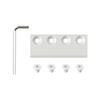Rolltrak Matte White Barn Door Track Joiner