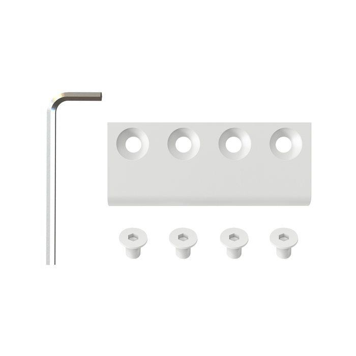 Rolltrak Matte White Barn Door Track Joiner