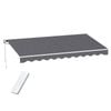 Instahut Retractable Folding Arm Awning Motorised Sunshade 4.5Mx2.5M Grey
