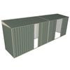Build-A-Shed 1.2 x 6.0 x 2.0m Skillion Single with Double Sliding Side Doors Shed - Green