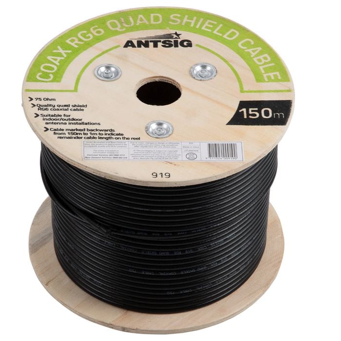 Antsig 150m 75ohm Quad Coaxial Antenna Cable