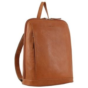 Ladies Backpack Shoulder  Nappa Leather Wos Rucksack Cognac