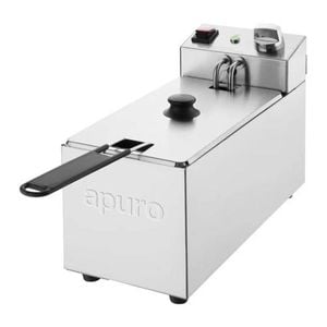 Apuro Single Tank Countertop Deep Fryer Stainless Steel 3l 2kw Cu614-a
