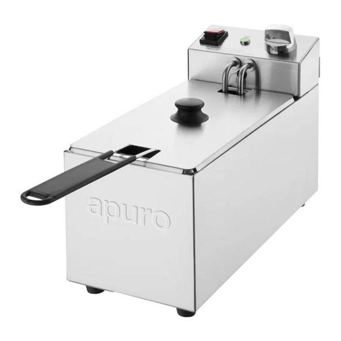 Apuro Single Tank Countertop Deep Fryer Stainless Steel 3l 2kw Cu614-a