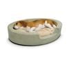 K & H Themo Snuggly Heated Dog Bed Sage 65x50cm 6w