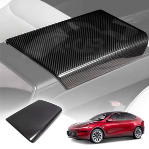 Centre Console Armrest Pad Cover for Tesla Model Y L 6-Seat 2026-Onwards Carbon Fibre Style