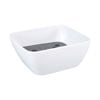 Moda 22cm White Self Watering Low Bowl Planter