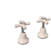 Ezyfix Ivory Classic Basin/Sink Set 2815-04 LF