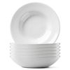 Argon Tableware Round Opalware Pasta Bowls - 20cm - White - Pack of 6