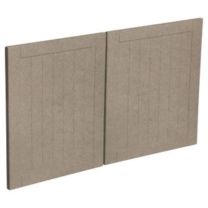 Kaboodle 1000mm Raw Board Country Fridge Cabinet Doors - 2 Pack